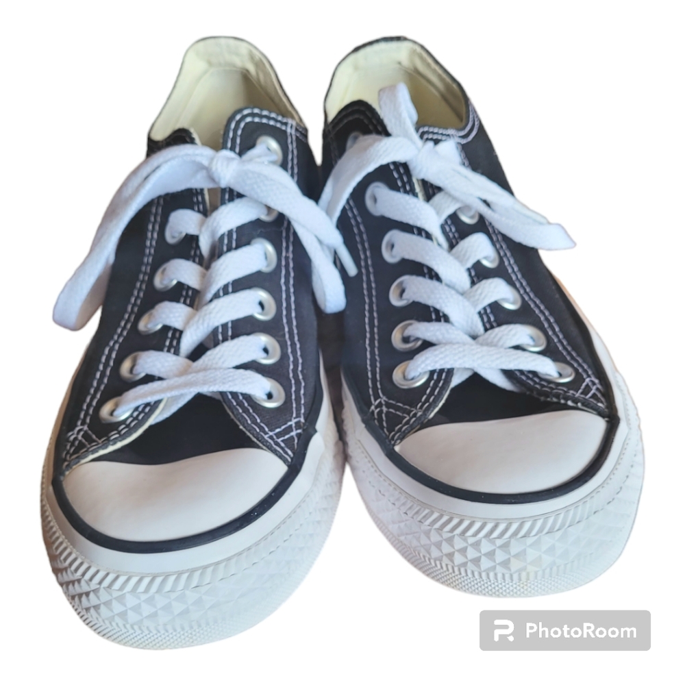 Converse Women's Black Canvas Sneakers - Picture 5 of 9